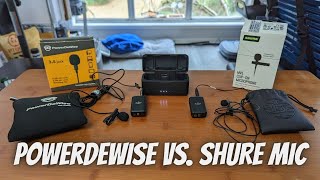 Shure  MVL vs PowerDewise Lavalier Mic Audio Test With DJI Wireless Mic System