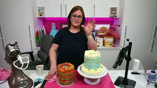 Striped Buttercream Cake