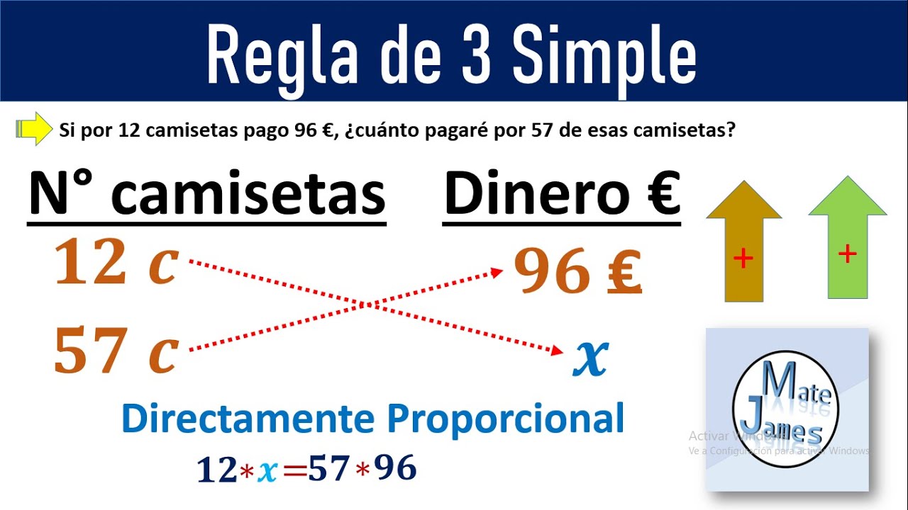 REGLA DE 3 SIMPLE DIRECTAMENTE PROPORCIONAL - YouTube