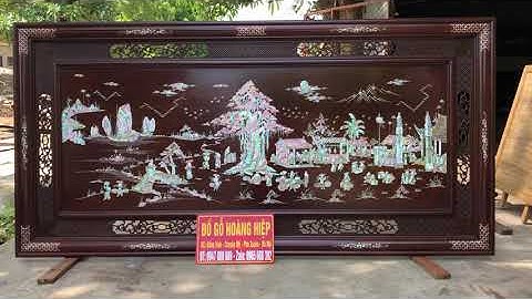 Tranh chợ quê khảm ốc hàng siêu víp đỉnh cao