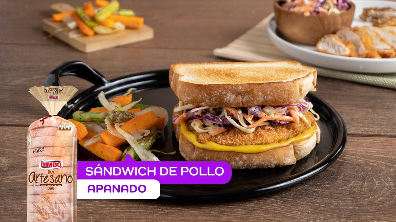 Sándwich de Pollo Apanado YouTube