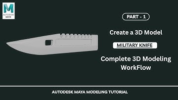 How to Model a Military Knife | Beginner Autodesk Maya Tutorial ( Part 1 ) #mayatutorial #modeling