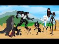 Godzilla, Shin Godzilla, Siren Head: Mad Scientist with Cartoon Cat And Venon Attack