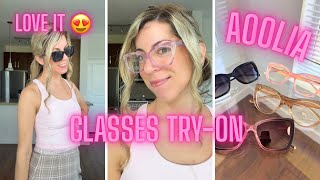 Aoolia glasses try-on haul most affordable frames sunglasses