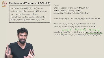 Video 12E: proving the fundamental theorem of PGL(3,R)