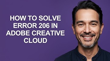 How to Solve Error 206 In Adobe Creative Cloud - KevinHowTo