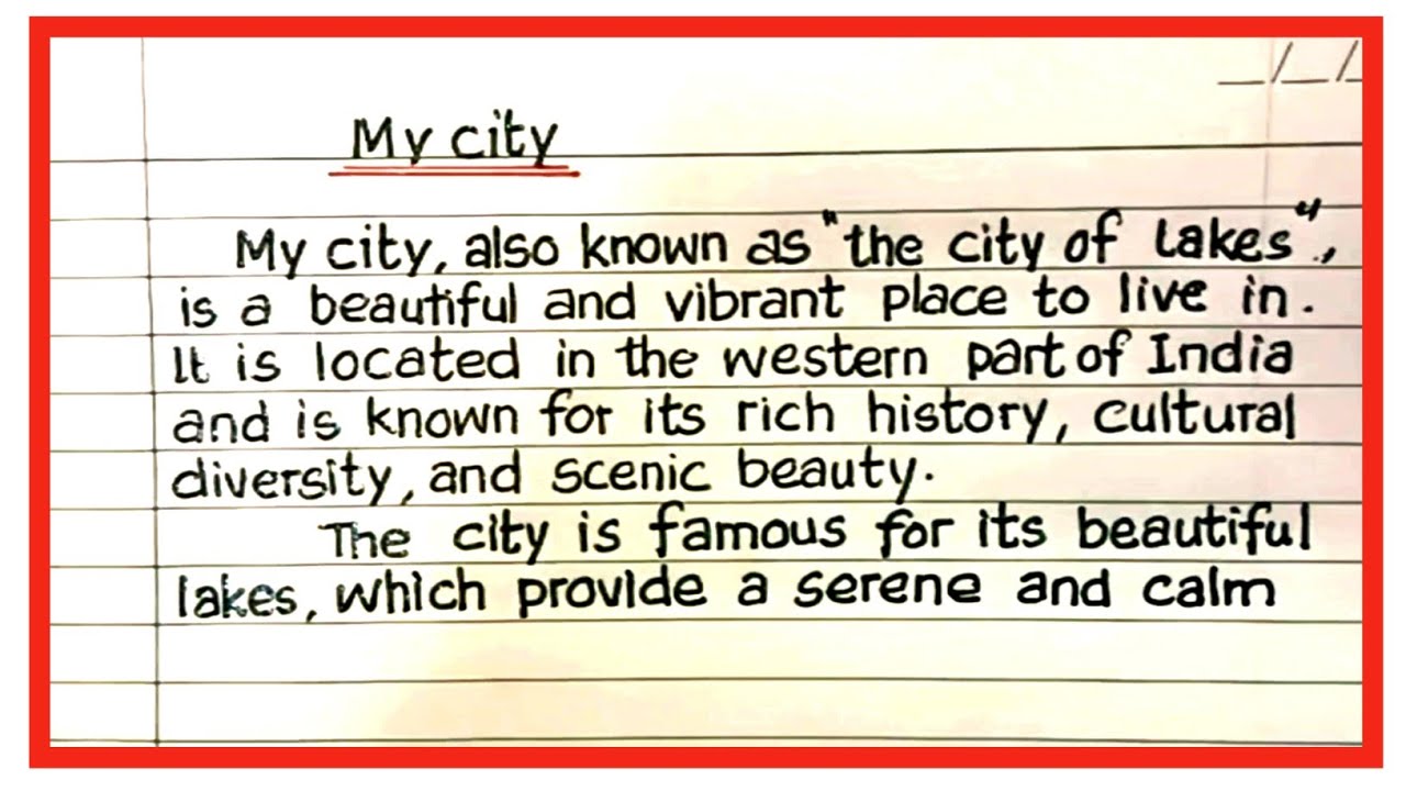 my city essay english