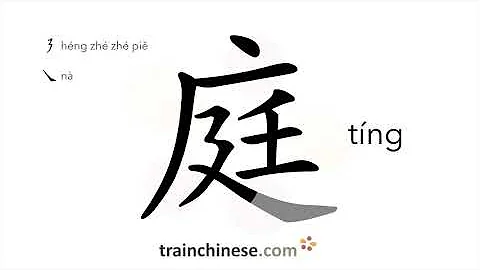 How to write 庭 (tíng) – hall; law court – stroke order, radical, examples and spoken audio - DayDayNews