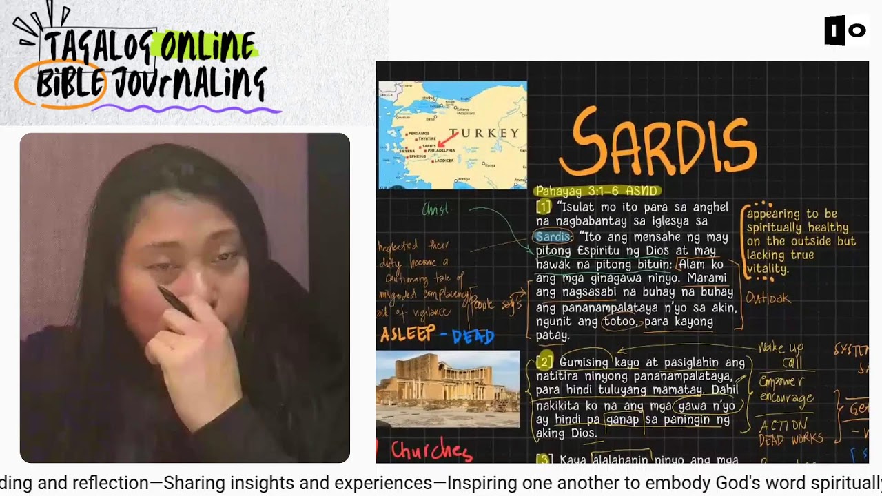 PAHAYAG 3:1-6 - Para sa Iglesyang sa Sardis-Tagalog Online Bible Journaling