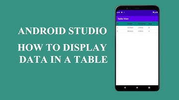 How to display data in a table in android studio