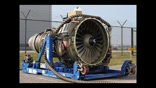 Big Aircraft Engines Starting Up and Sound