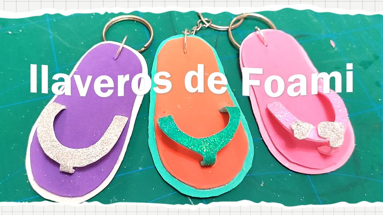 Cómo hacer llaveros con  goma Eva