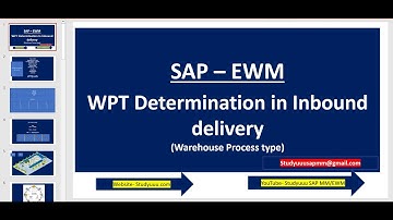 SAP EWM- Defining WPT and Determination of WPT in Inbound delivery