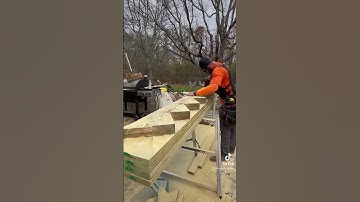 Stacked stair stringer cut #shorts #carpenter #skills #tooltips #build