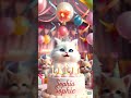 sophia's birthday party #CatWishes #CuteCats #BirthdayCat #FluffyCat #viralshortfeed #cute