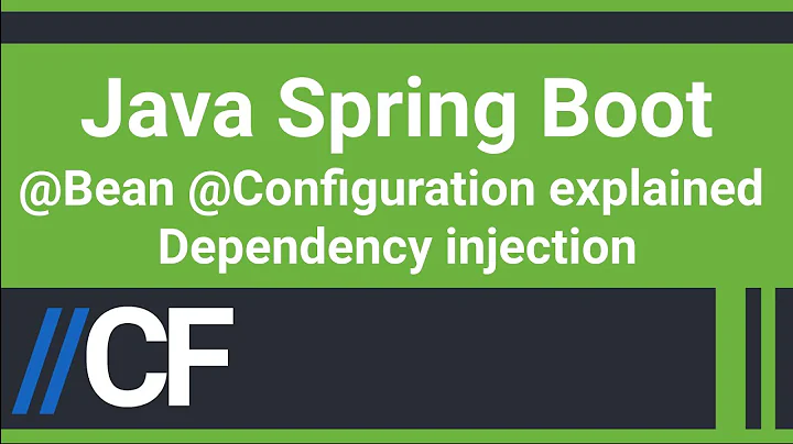 Java Spring Boot - Bean Configuration Explained - Dependency Injection - Creating Beans