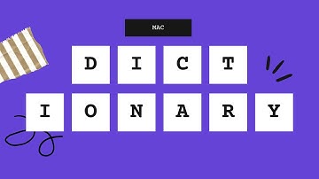 Turn off the Dictionary on a Mac