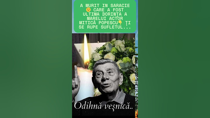 A murit in SARACIE 🙁 Care a fost ultima dorința a Marelui Actor Mitică Popescu👇 Ți se rupe sufletu