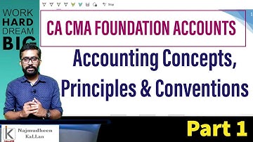 #54 Accounting Concepts, Principles & Conventions _ Part 1 | CA CMA FOUNDATION