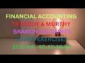 Financial Accounting TS Reddy & Murthy Branch Accounts Other Exercises Sum no 40,43,48,50