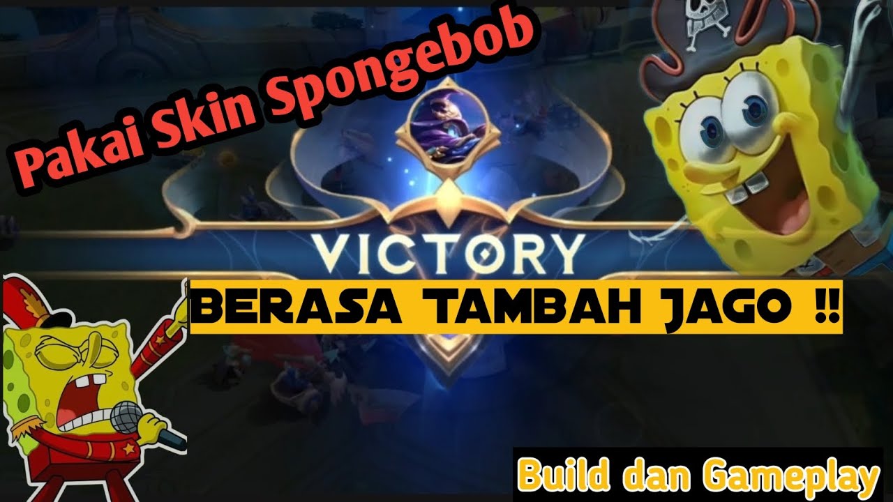 Pakai Skin SpongeBob, Auto JAGO !!(Build + Tips) | MLBB Gameplay