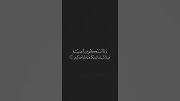 وما أصابكم من مصيبةٍ فبما كسبت أيديكم#تلاوة للقاريء الشيخ#إدريس_أبكر من#سورة_الشورى