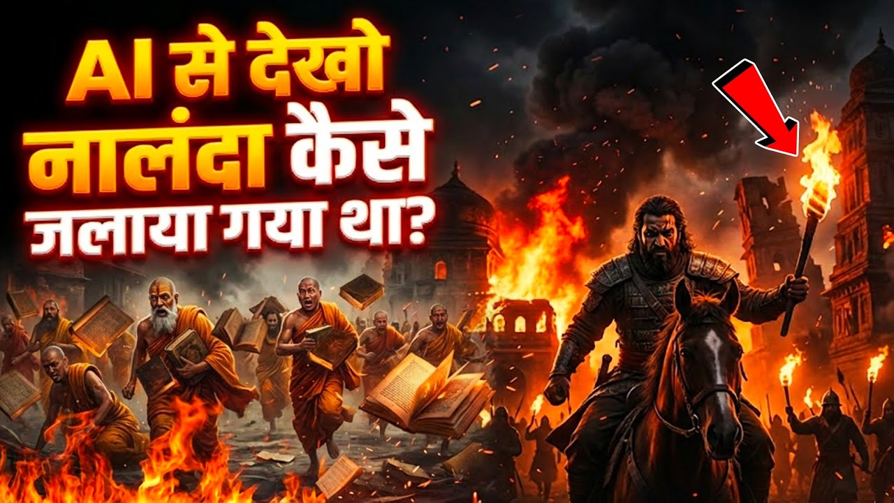 AI से देखो नालंदा कैसे जलाया गया था? | 3D ANIMATION | Nalanda University History