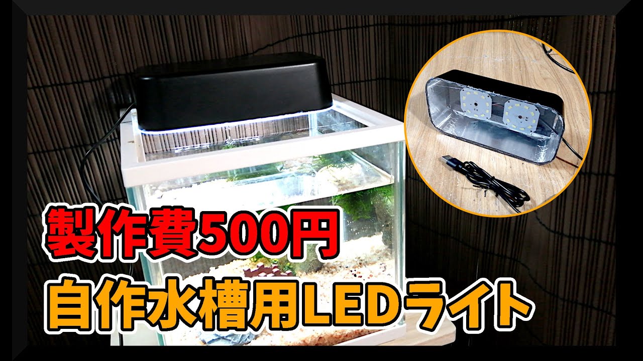 水槽用ledライトを製作費500円で作る 100均製品で格安ledライト 自作水槽用ledライト Youtube