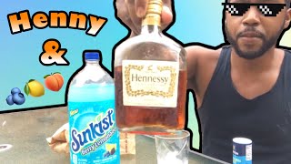 First Time Trying Hennessy with Sunkist Berry Lemonade!!
