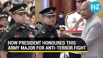 Major Arun K. Pandey eliminated hardcore terrorists in Kashmir. Now conferred with Shaurya Chakra