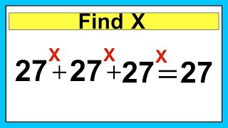 Nice Exponent Math Simplification |Find the Value of X