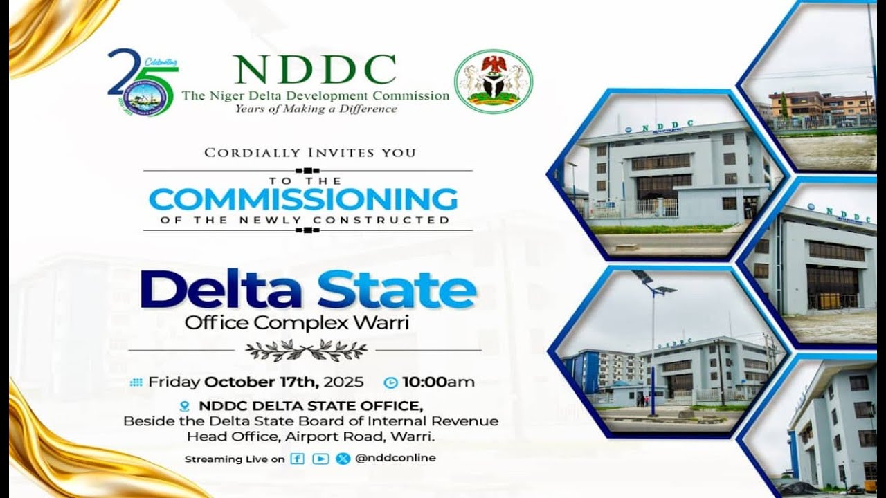 Join us for the Commissioning of the Newly Constructed NDDC Delta State Office Complex, Warri.
