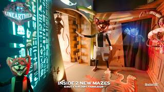 INSIDE 2 NEW Mazes "INKED" & "UNEARTHED" | A Horror Cartoon Haunted House! Knott's Berry Farm 2026