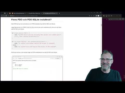 webtec kmom05 tisdagszoom (3/5) - Övningen PHP PDO och SQLite - Connect