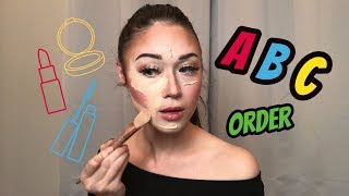 DOING MY MAKEUP IN ALPHABETICAL ORDER CHALLENGE