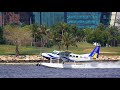 Cessna 208 Caravan Seaplane Landing &amp; Takeoff in Dubai 4K