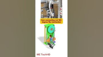 Cam connecting rod 180 degree flip mechanism #design #machine #cad