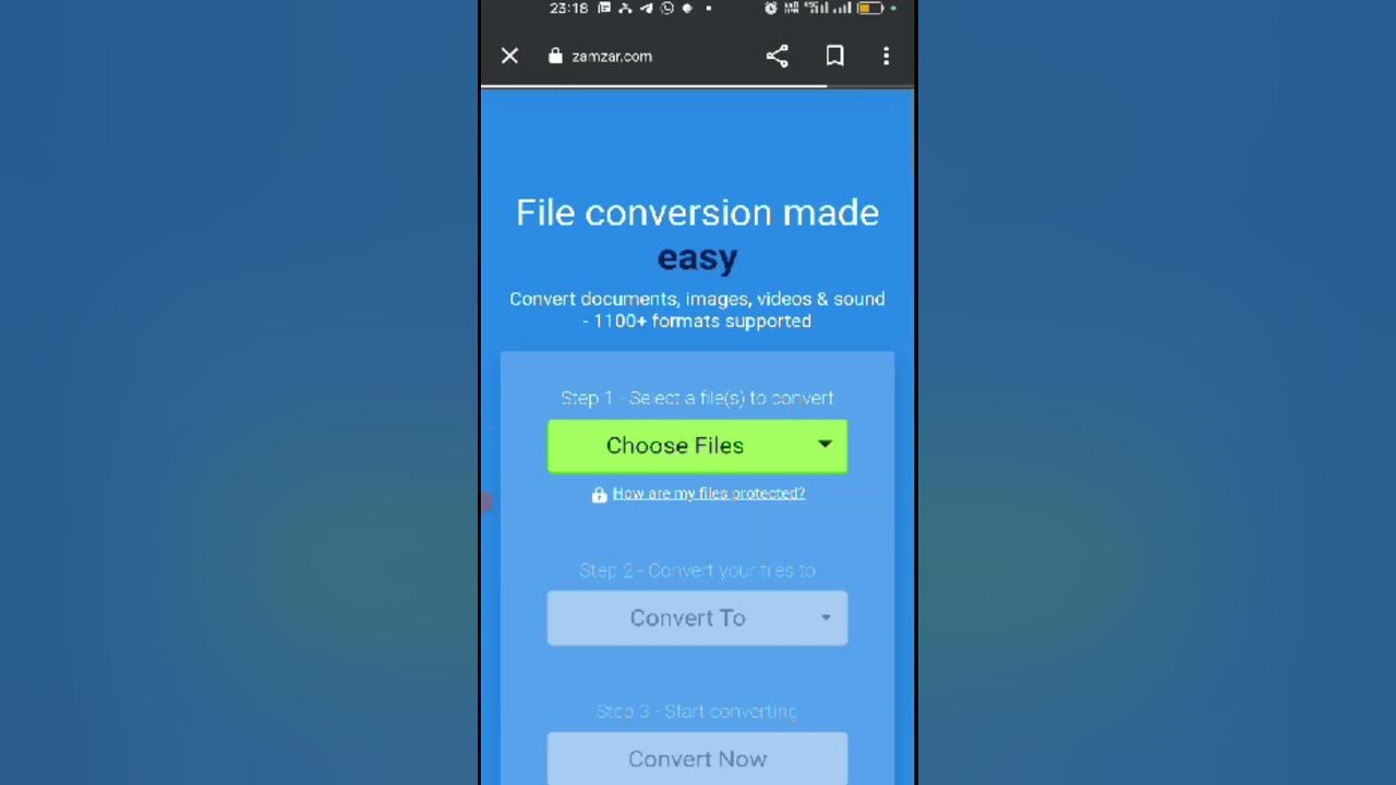 How to convert pdf word excel mp4 mp3 file with zamzar online 