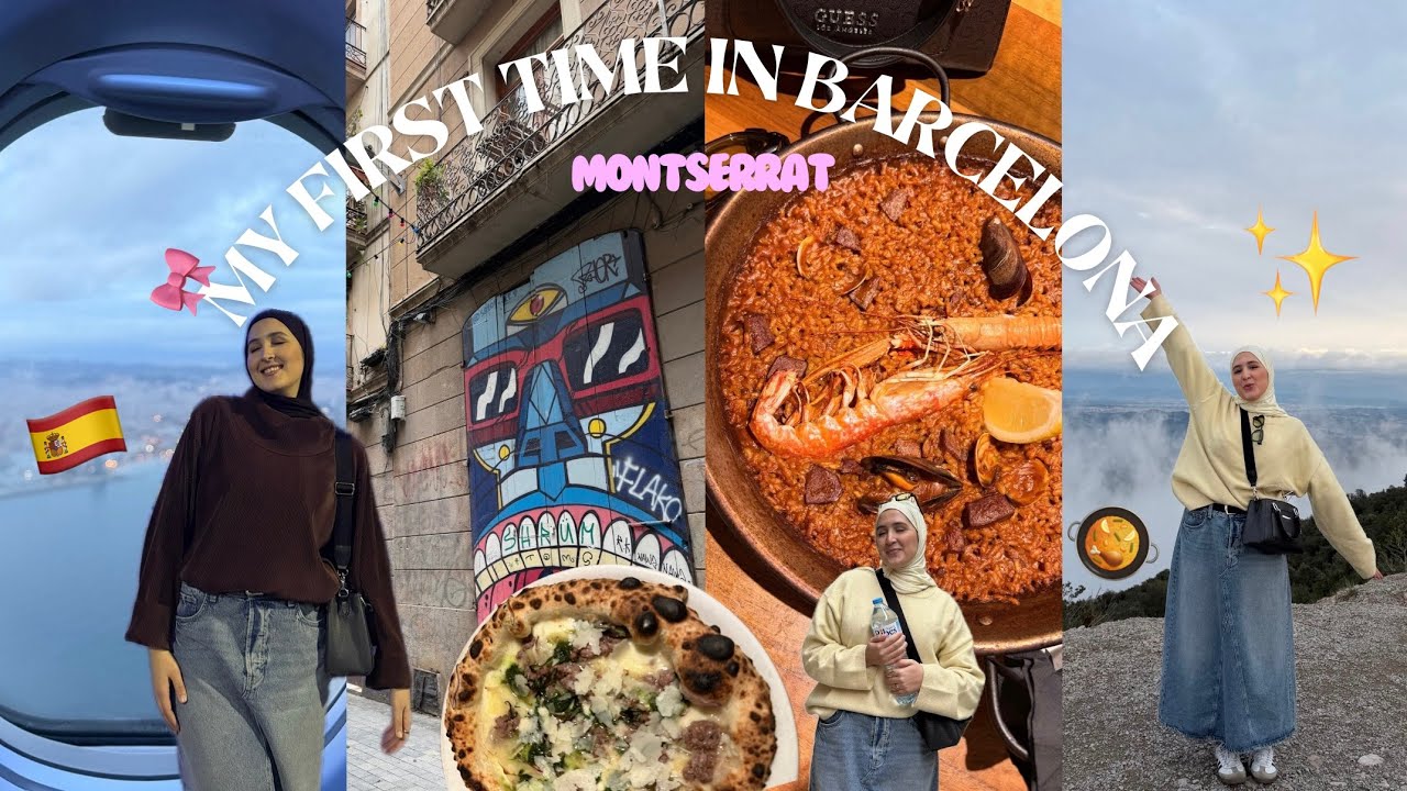 My First Vlog 💗✨ | Come With Me to Barcelona 🥘 | أجيوا معايا ل