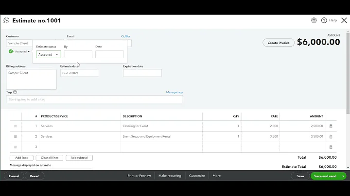 Tracking and Collecting Customer Deposits in QBO using Progress Billing, Estimates, and Invoices