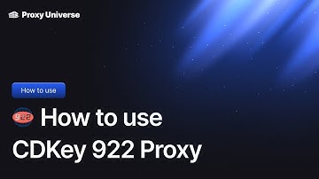 How to use CDKey 922 Proxy