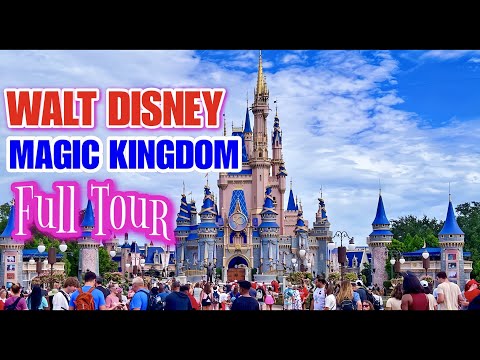 Orlando, FLORIDA. Magic Kingdom Walt Disney World. Complete Walking Tour!!!