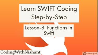 Lesson-8: Functions in Swift