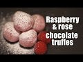 Raspberry&amp;rose chocolate truffes,ローズ＆ラズベリー ホワイトチョコトリュフ