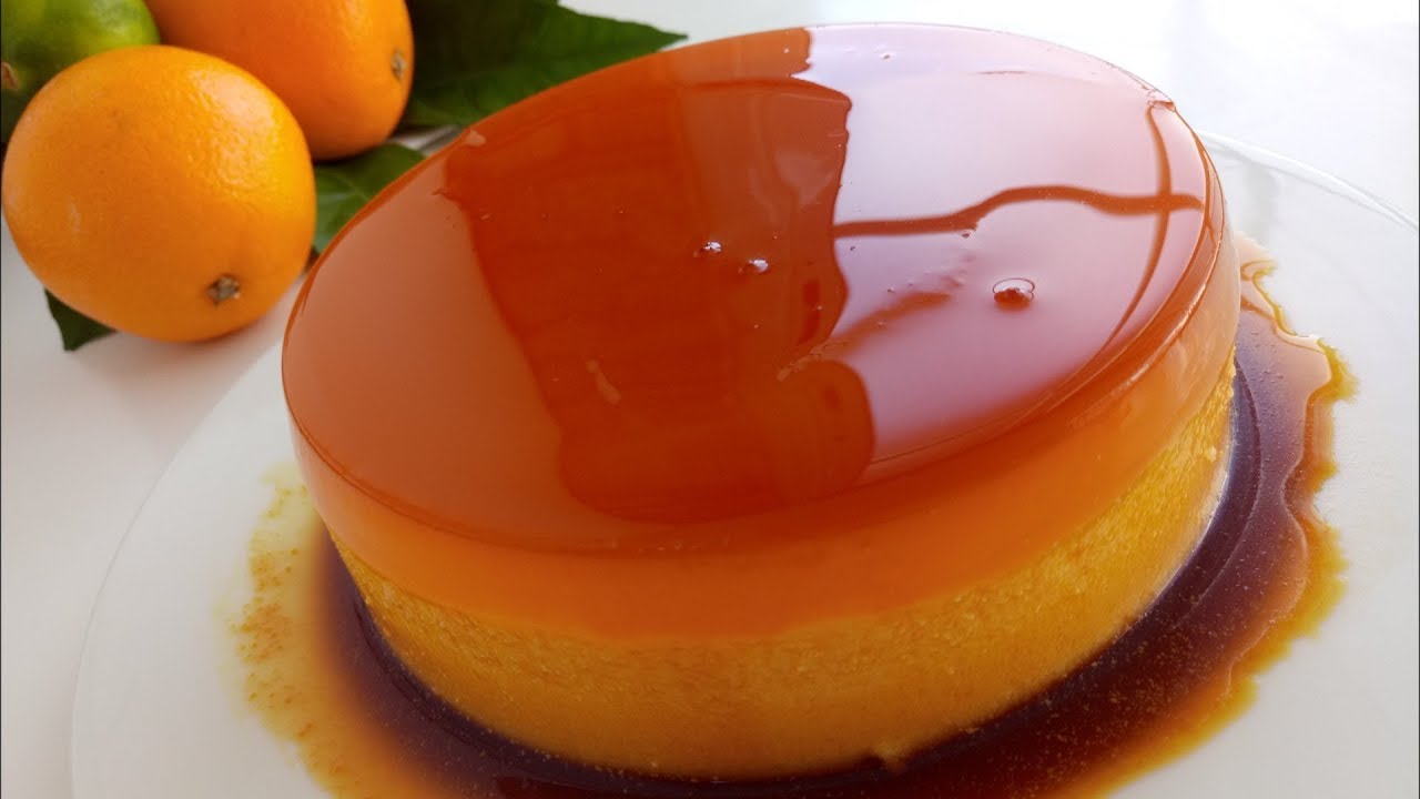 FLAN DE NARANJA SIN HORNO