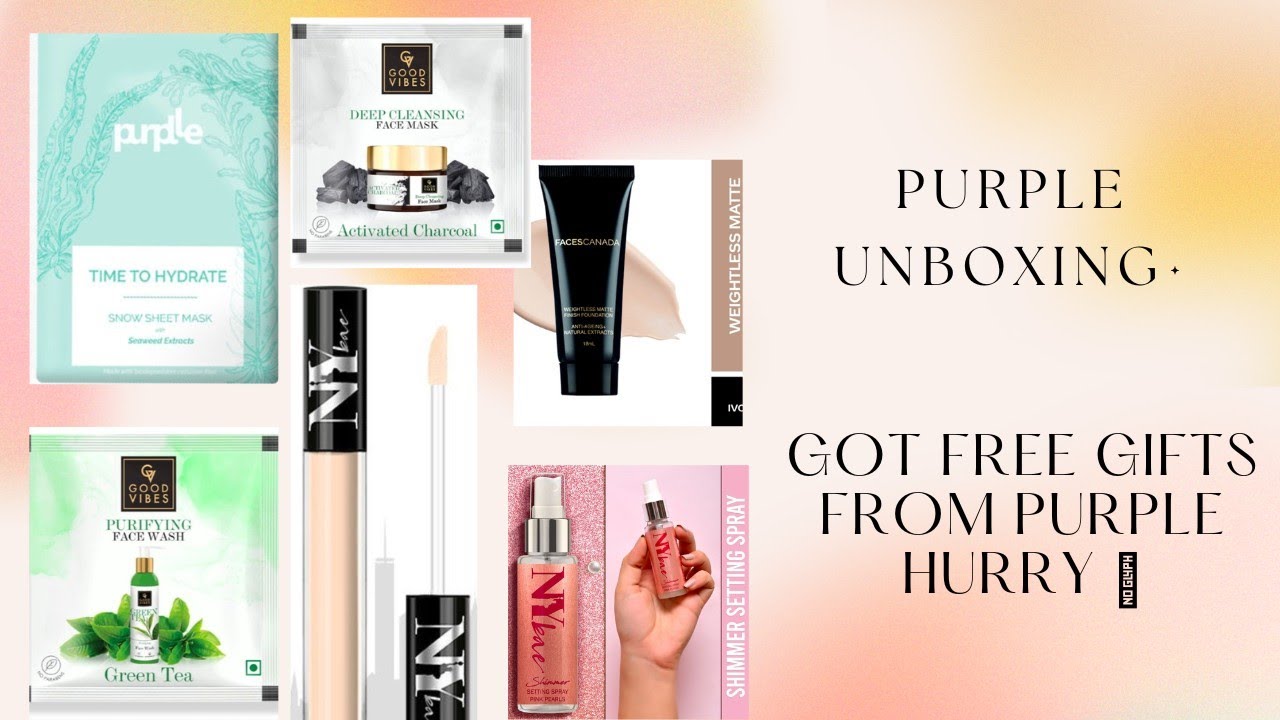 Purple Unboxing &review video|NYBAE|GoodVibes|Purple|Faces Canada|SiwssBeauty