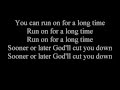 Johnny Cash- God's Gonna Cut You Down (lyrics)