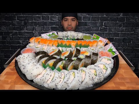 (ASMR) SUSHI MUKBANG