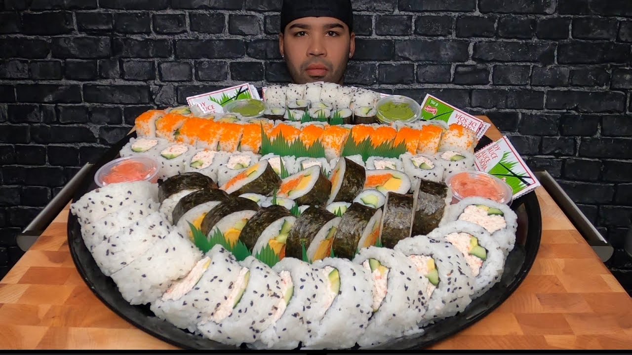 (ASMR) SUSHI MUKBANG