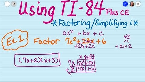 Using TI 84 for Factoring and Simplifying i